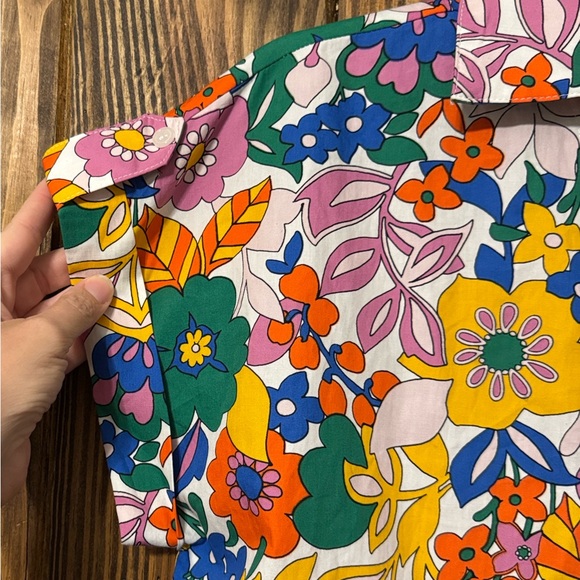 Karlie Multicolor Floral V-neck Shirt Dress - Picture 4 of 5